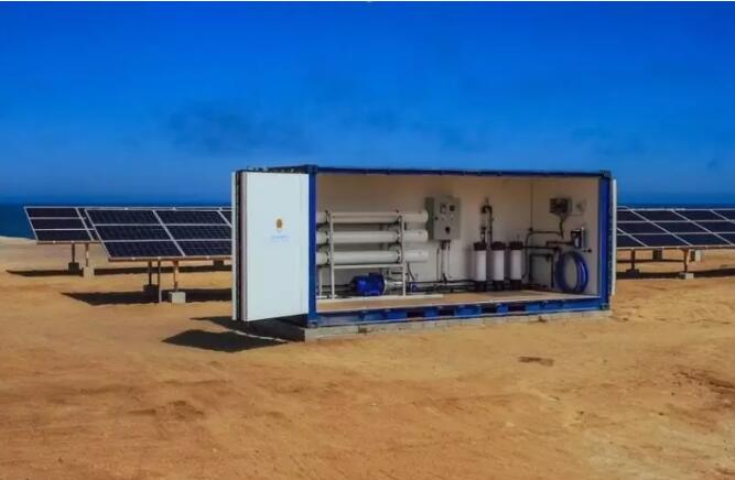 太阳能发电海水转化系统示意图